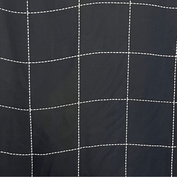 Apt. 9 Checkered Button Down Long Sleeve Blouse Black & White Size Small Petite - Picture 4 of 5